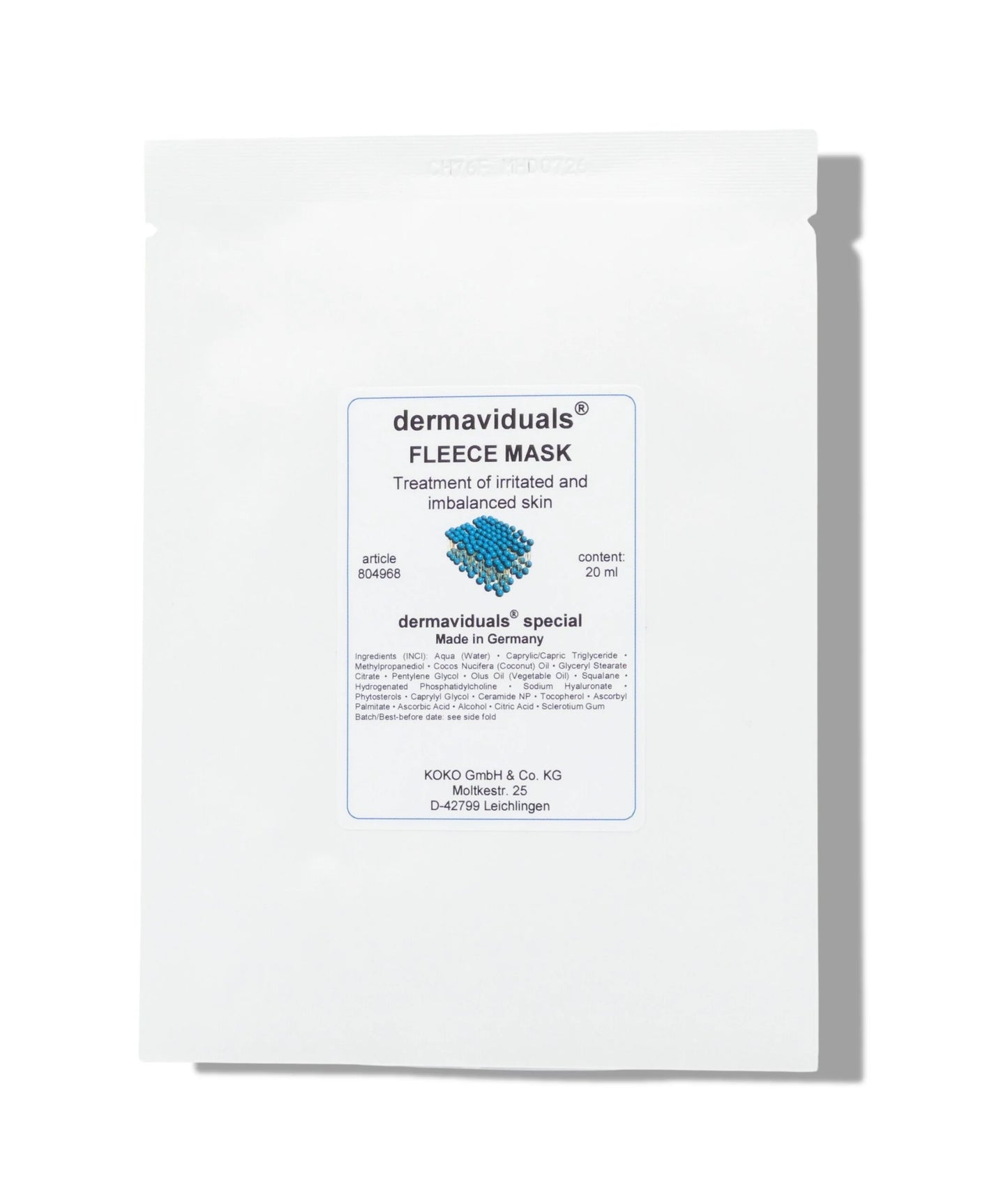 Dermaviduals Fleece Mask (Sheet Mask)